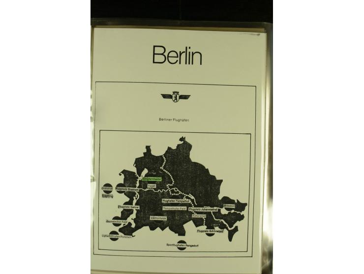 1912/1940 (ca.), interessante Sammlung "Berliner Flughäfen" mit entsprechenden Aufgabe-Stempeln, Flugpostbelegen von und nach