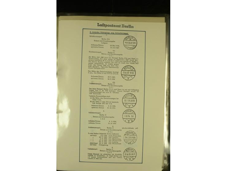 1912/1940 (ca.), interessante Sammlung "Berliner Flughäfen" mit entsprechenden Aufgabe-Stempeln, Flugpostbelegen von und nach