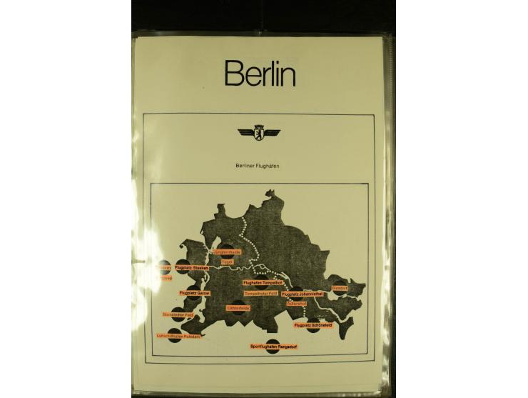 1912/1940 (ca.), interessante Sammlung "Berliner Flughäfen" mit entsprechenden Aufgabe-Stempeln, Flugpostbelegen von und nach