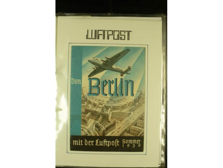 1912/1940 (ca.), interessante Sammlung "Berliner Flughäfen" mit entsprechenden Aufgabe-Stempeln, Flugpostbelegen von und nach