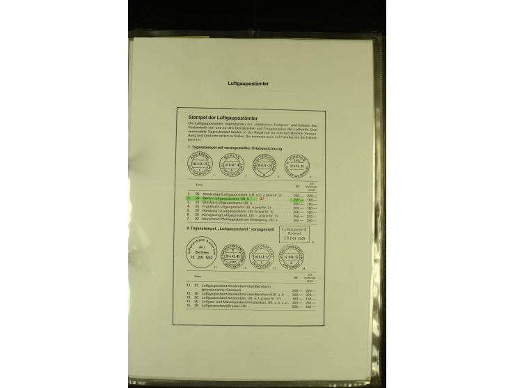 1912/1940 (ca.), interessante Sammlung "Berliner Flughäfen" mit entsprechenden Aufgabe-Stempeln, Flugpostbelegen von und nach
