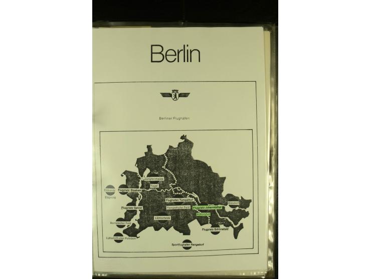 1912/1940 (ca.), interessante Sammlung "Berliner Flughäfen" mit entsprechenden Aufgabe-Stempeln, Flugpostbelegen von und nach