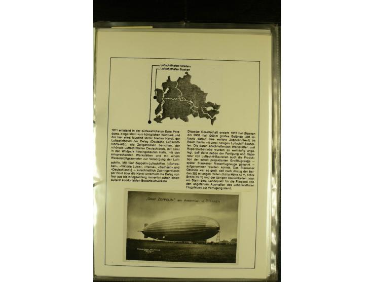 1912/1940 (ca.), interessante Sammlung "Berliner Flughäfen" mit entsprechenden Aufgabe-Stempeln, Flugpostbelegen von und nach