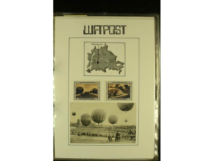 1912/1940 (ca.), interessante Sammlung "Berliner Flughäfen" mit entsprechenden Aufgabe-Stempeln, Flugpostbelegen von und nach