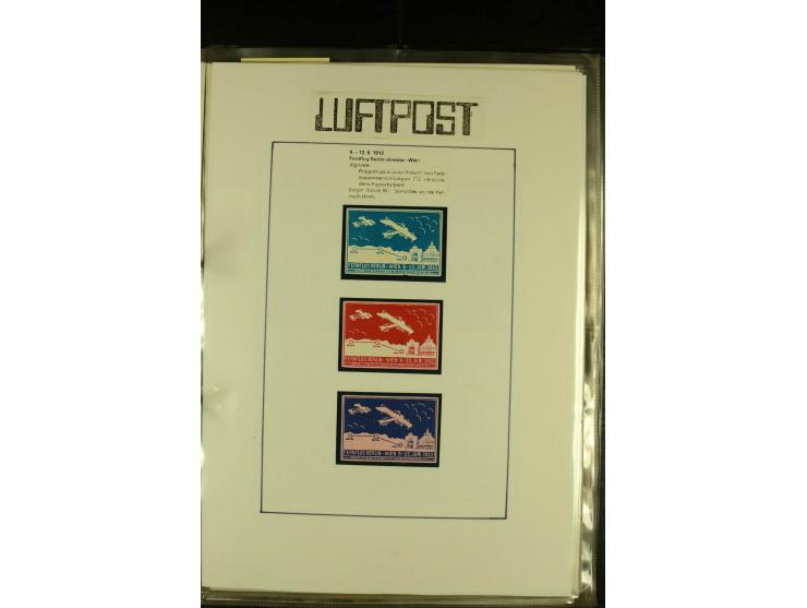 1912/1940 (ca.), interessante Sammlung "Berliner Flughäfen" mit entsprechenden Aufgabe-Stempeln, Flugpostbelegen von und nach