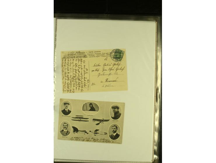 1912/1940 (ca.), interessante Sammlung "Berliner Flughäfen" mit entsprechenden Aufgabe-Stempeln, Flugpostbelegen von und nach