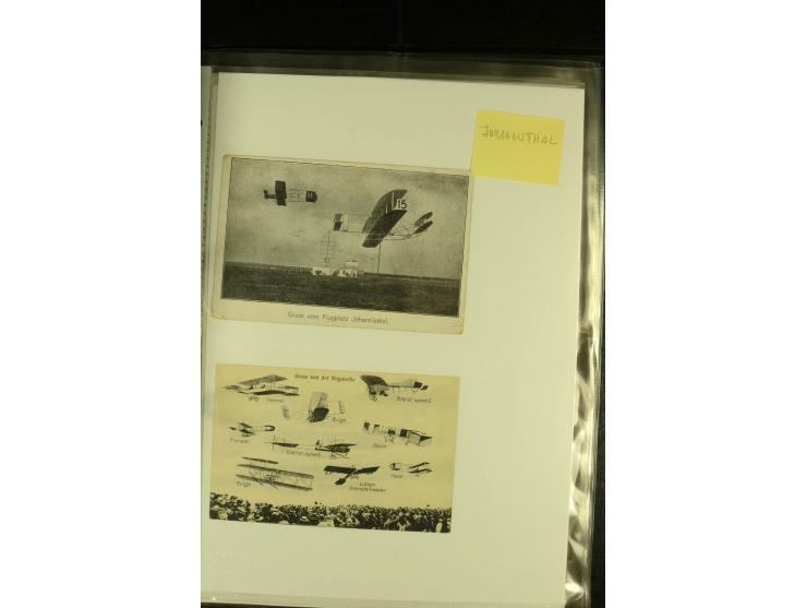 1912/1940 (ca.), interessante Sammlung "Berliner Flughäfen" mit entsprechenden Aufgabe-Stempeln, Flugpostbelegen von und nach