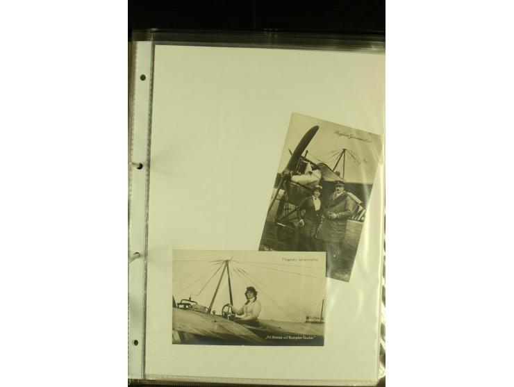 1912/1940 (ca.), interessante Sammlung "Berliner Flughäfen" mit entsprechenden Aufgabe-Stempeln, Flugpostbelegen von und nach