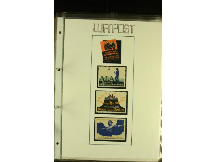 1912/1940 (ca.), interessante Sammlung "Berliner Flughäfen" mit entsprechenden Aufgabe-Stempeln, Flugpostbelegen von und nach