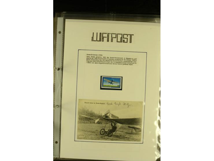 1912/1940 (ca.), interessante Sammlung "Berliner Flughäfen" mit entsprechenden Aufgabe-Stempeln, Flugpostbelegen von und nach