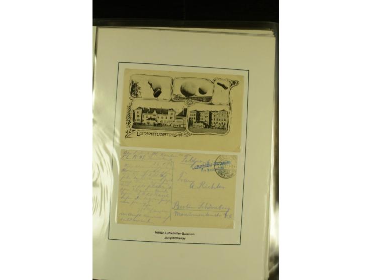 1912/1940 (ca.), interessante Sammlung "Berliner Flughäfen" mit entsprechenden Aufgabe-Stempeln, Flugpostbelegen von und nach