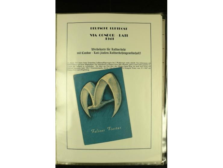 1926/1942, hochwertige Sammlung mit ca. 30 "Bildwerbekarten" der Fluggesellschaften "Condor" und "Lufthansa" sowie des NSFK, 