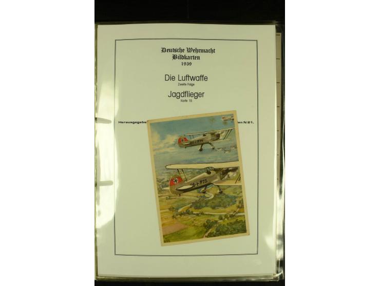 1926/1942, hochwertige Sammlung mit ca. 30 "Bildwerbekarten" der Fluggesellschaften "Condor" und "Lufthansa" sowie des NSFK, 