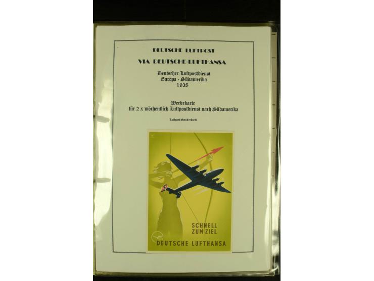 1926/1942, hochwertige Sammlung mit ca. 30 "Bildwerbekarten" der Fluggesellschaften "Condor" und "Lufthansa" sowie des NSFK, 