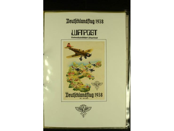 1926/1942, hochwertige Sammlung mit ca. 30 "Bildwerbekarten" der Fluggesellschaften "Condor" und "Lufthansa" sowie des NSFK, 