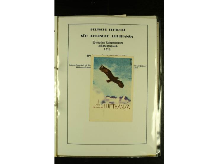 1926/1942, hochwertige Sammlung mit ca. 30 "Bildwerbekarten" der Fluggesellschaften "Condor" und "Lufthansa" sowie des NSFK, 