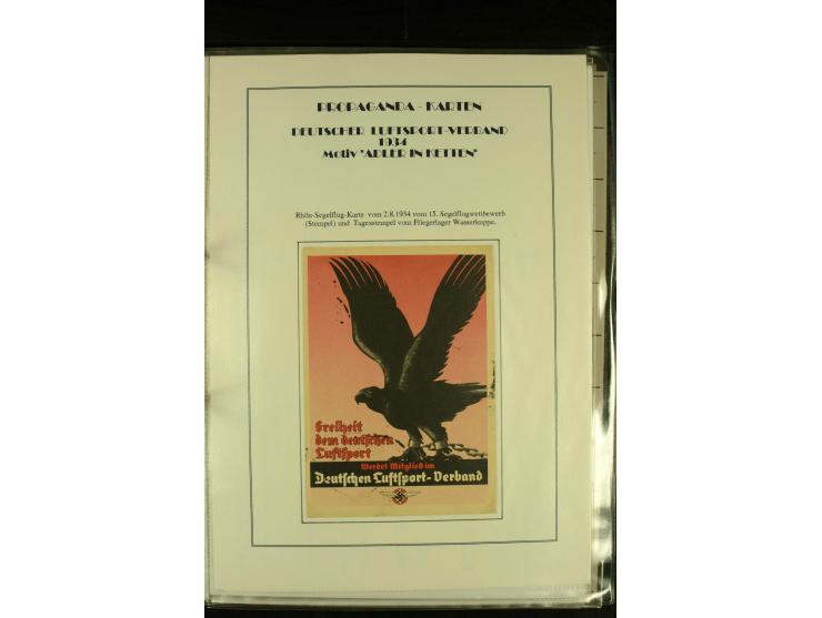 1926/1942, hochwertige Sammlung mit ca. 30 "Bildwerbekarten" der Fluggesellschaften "Condor" und "Lufthansa" sowie des NSFK, 