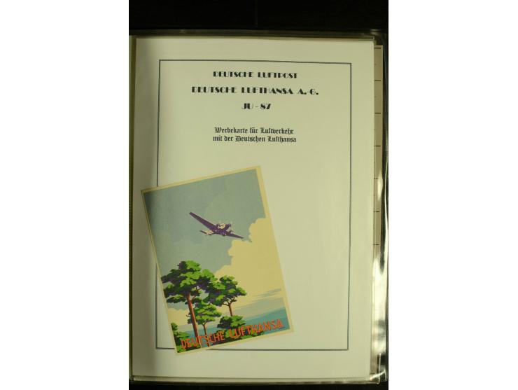 1926/1942, hochwertige Sammlung mit ca. 30 "Bildwerbekarten" der Fluggesellschaften "Condor" und "Lufthansa" sowie des NSFK, 