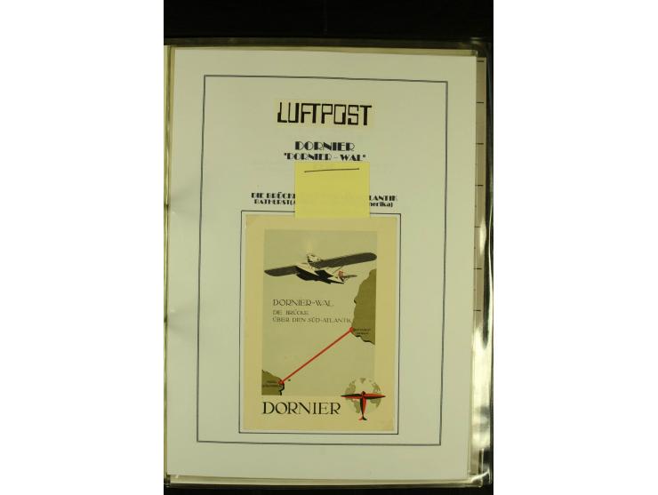1926/1942, hochwertige Sammlung mit ca. 30 "Bildwerbekarten" der Fluggesellschaften "Condor" und "Lufthansa" sowie des NSFK, 