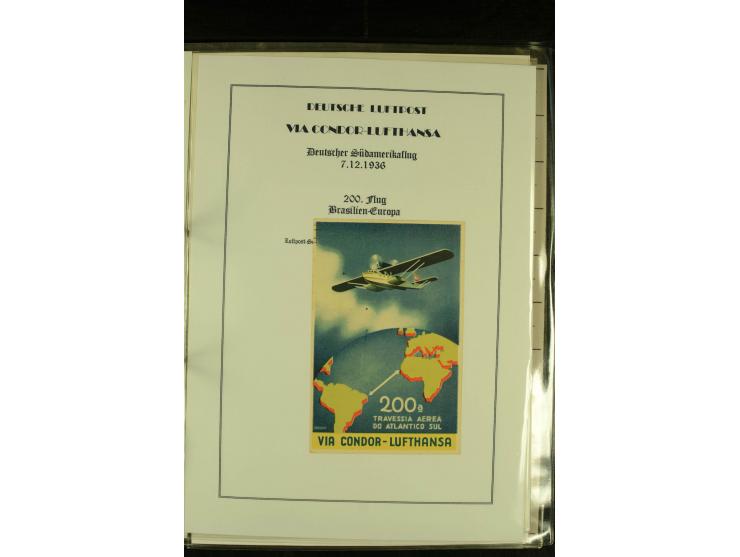 1926/1942, hochwertige Sammlung mit ca. 30 "Bildwerbekarten" der Fluggesellschaften "Condor" und "Lufthansa" sowie des NSFK, 