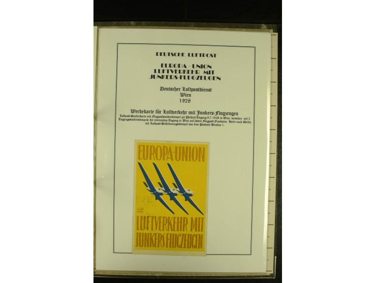 1926/1942, hochwertige Sammlung mit ca. 30 "Bildwerbekarten" der Fluggesellschaften "Condor" und "Lufthansa" sowie des NSFK, 