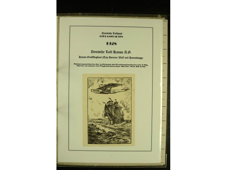 1926/1942, hochwertige Sammlung mit ca. 30 "Bildwerbekarten" der Fluggesellschaften "Condor" und "Lufthansa" sowie des NSFK, 
