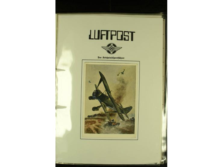 1926/1942, hochwertige Sammlung mit ca. 30 "Bildwerbekarten" der Fluggesellschaften "Condor" und "Lufthansa" sowie des NSFK, 