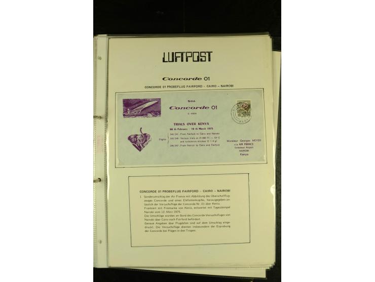1948/1977, Sammlung moderne Luftpost mit Bedarfspost Bund/Berlin, Ballonpost, Bundes-Luftwaffe, Raketenpost und Concorde-Sond