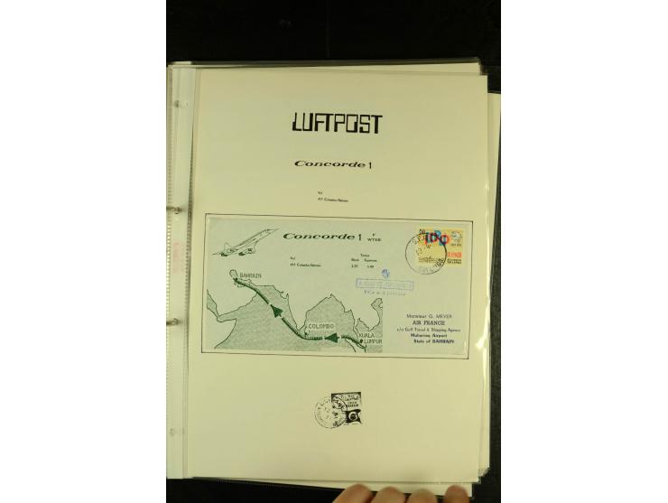 1948/1977, Sammlung moderne Luftpost mit Bedarfspost Bund/Berlin, Ballonpost, Bundes-Luftwaffe, Raketenpost und Concorde-Sond