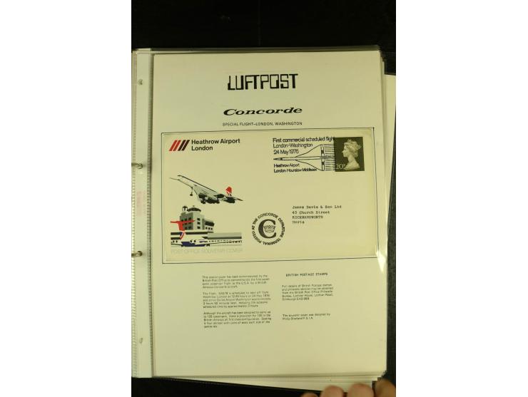 1948/1977, Sammlung moderne Luftpost mit Bedarfspost Bund/Berlin, Ballonpost, Bundes-Luftwaffe, Raketenpost und Concorde-Sond