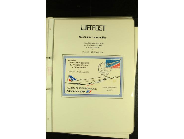 1948/1977, Sammlung moderne Luftpost mit Bedarfspost Bund/Berlin, Ballonpost, Bundes-Luftwaffe, Raketenpost und Concorde-Sond