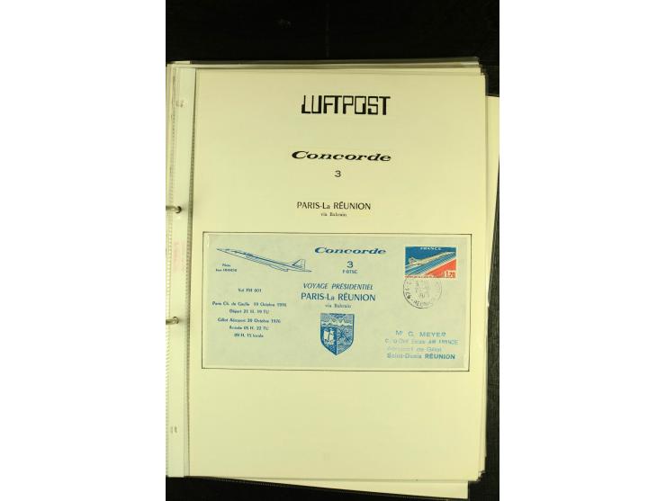 1948/1977, Sammlung moderne Luftpost mit Bedarfspost Bund/Berlin, Ballonpost, Bundes-Luftwaffe, Raketenpost und Concorde-Sond