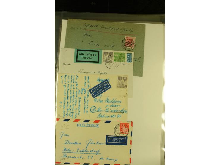 1948/1977, Sammlung moderne Luftpost mit Bedarfspost Bund/Berlin, Ballonpost, Bundes-Luftwaffe, Raketenpost und Concorde-Sond