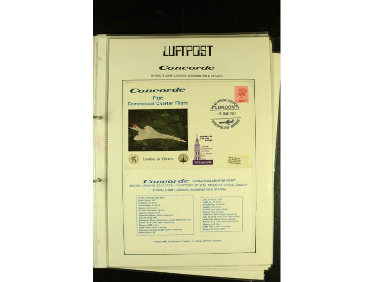 1948/1977, Sammlung moderne Luftpost mit Bedarfspost Bund/Berlin, Ballonpost, Bundes-Luftwaffe, Raketenpost und Concorde-Sond