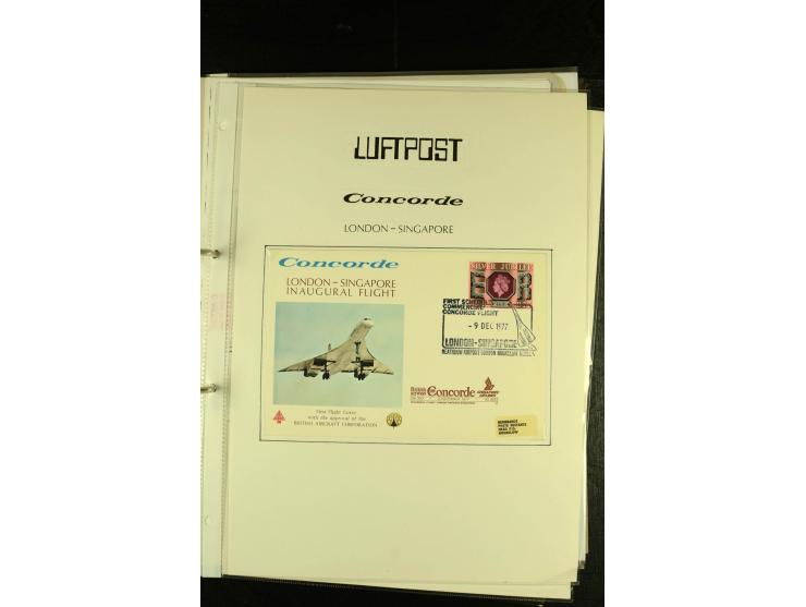 1948/1977, Sammlung moderne Luftpost mit Bedarfspost Bund/Berlin, Ballonpost, Bundes-Luftwaffe, Raketenpost und Concorde-Sond