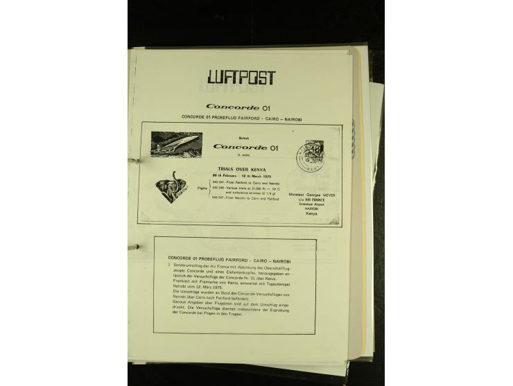 1948/1977, Sammlung moderne Luftpost mit Bedarfspost Bund/Berlin, Ballonpost, Bundes-Luftwaffe, Raketenpost und Concorde-Sond
