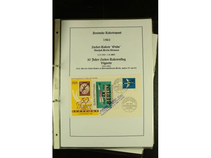 1948/1977, Sammlung moderne Luftpost mit Bedarfspost Bund/Berlin, Ballonpost, Bundes-Luftwaffe, Raketenpost und Concorde-Sond