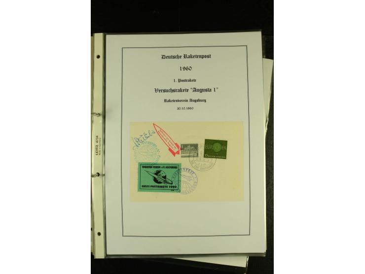 1948/1977, Sammlung moderne Luftpost mit Bedarfspost Bund/Berlin, Ballonpost, Bundes-Luftwaffe, Raketenpost und Concorde-Sond