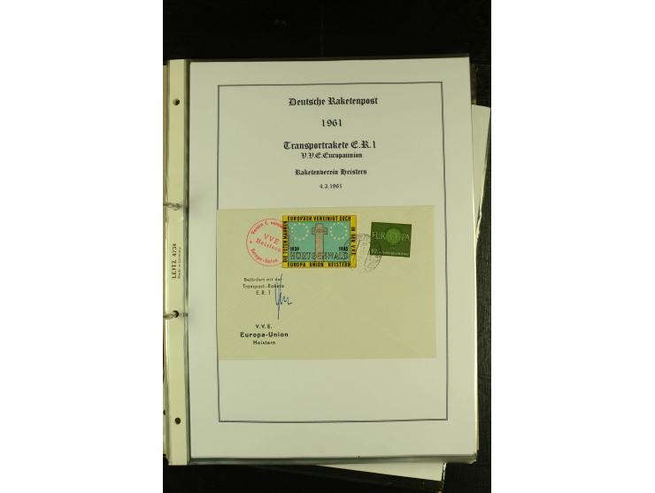 1948/1977, Sammlung moderne Luftpost mit Bedarfspost Bund/Berlin, Ballonpost, Bundes-Luftwaffe, Raketenpost und Concorde-Sond