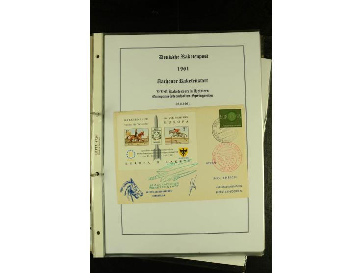 1948/1977, Sammlung moderne Luftpost mit Bedarfspost Bund/Berlin, Ballonpost, Bundes-Luftwaffe, Raketenpost und Concorde-Sond