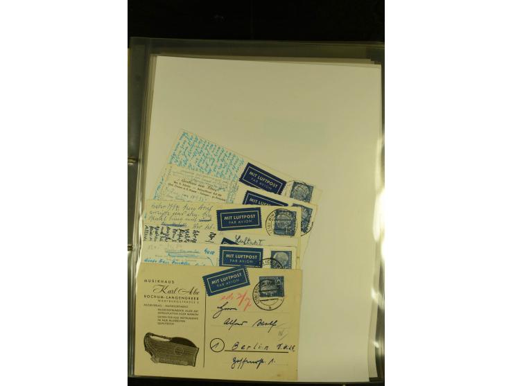 1948/1977, Sammlung moderne Luftpost mit Bedarfspost Bund/Berlin, Ballonpost, Bundes-Luftwaffe, Raketenpost und Concorde-Sond