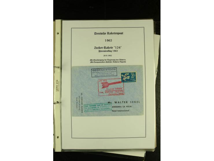 1948/1977, Sammlung moderne Luftpost mit Bedarfspost Bund/Berlin, Ballonpost, Bundes-Luftwaffe, Raketenpost und Concorde-Sond