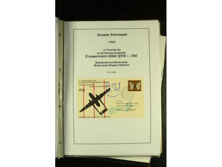 1948/1977, Sammlung moderne Luftpost mit Bedarfspost Bund/Berlin, Ballonpost, Bundes-Luftwaffe, Raketenpost und Concorde-Sond