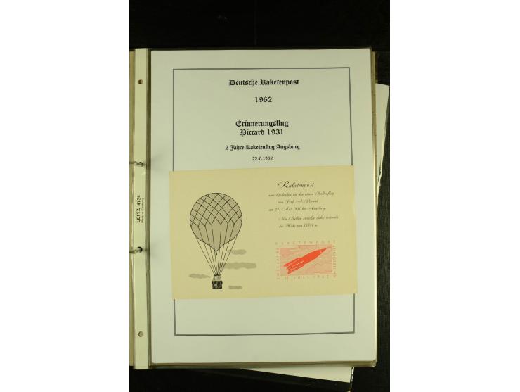 1948/1977, Sammlung moderne Luftpost mit Bedarfspost Bund/Berlin, Ballonpost, Bundes-Luftwaffe, Raketenpost und Concorde-Sond