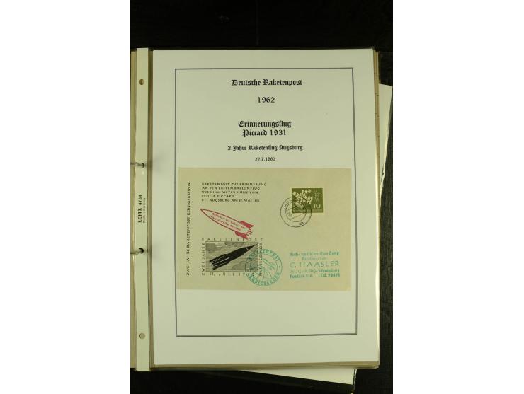 1948/1977, Sammlung moderne Luftpost mit Bedarfspost Bund/Berlin, Ballonpost, Bundes-Luftwaffe, Raketenpost und Concorde-Sond