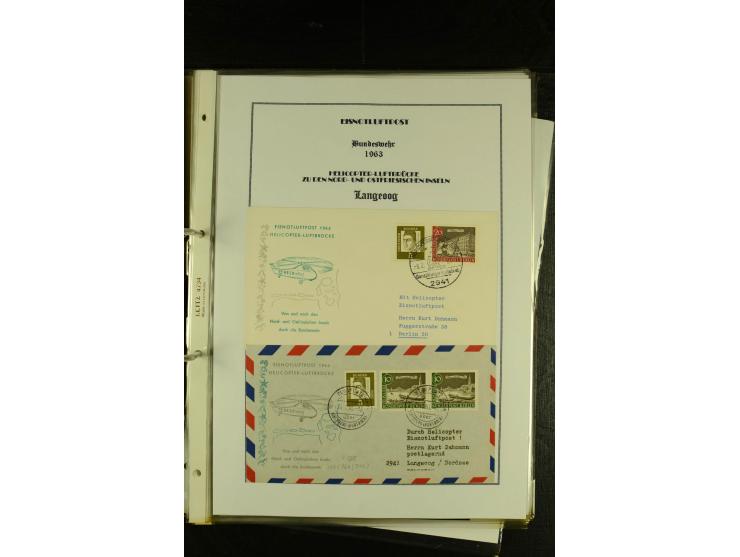 1948/1977, Sammlung moderne Luftpost mit Bedarfspost Bund/Berlin, Ballonpost, Bundes-Luftwaffe, Raketenpost und Concorde-Sond