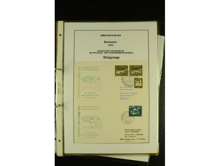 1948/1977, Sammlung moderne Luftpost mit Bedarfspost Bund/Berlin, Ballonpost, Bundes-Luftwaffe, Raketenpost und Concorde-Sond