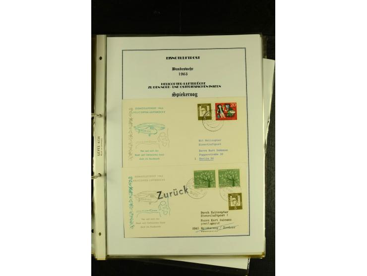 1948/1977, Sammlung moderne Luftpost mit Bedarfspost Bund/Berlin, Ballonpost, Bundes-Luftwaffe, Raketenpost und Concorde-Sond