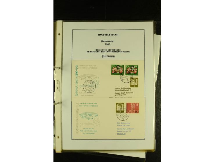 1948/1977, Sammlung moderne Luftpost mit Bedarfspost Bund/Berlin, Ballonpost, Bundes-Luftwaffe, Raketenpost und Concorde-Sond