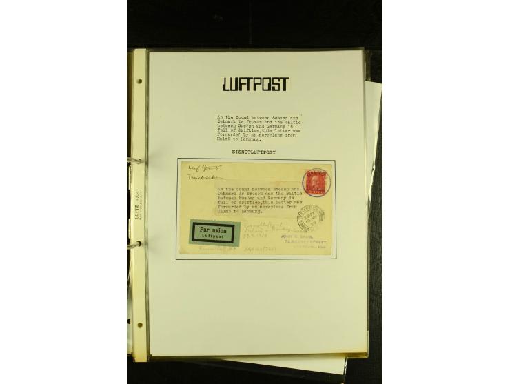1948/1977, Sammlung moderne Luftpost mit Bedarfspost Bund/Berlin, Ballonpost, Bundes-Luftwaffe, Raketenpost und Concorde-Sond